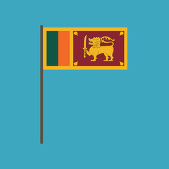 Sri Lanka flag icon in flat design