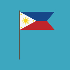 Philippines flag icon in flat design