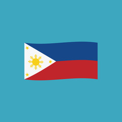 Philippines flag icon in flat design
