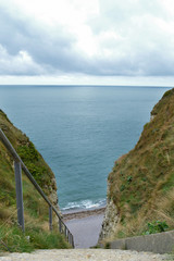 A pebble beach on the coast
