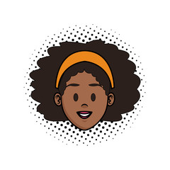 Woman face cartoon
