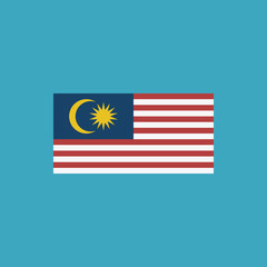 Malaysia flag icon in flat design