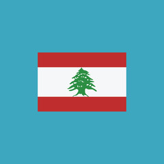 Lebanon flag icon in flat design