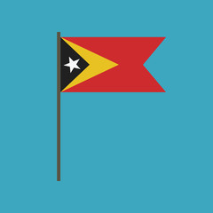 East Timor flag icon in flat design