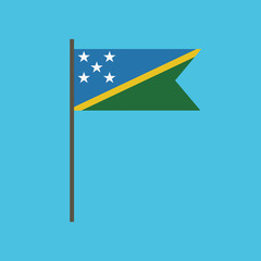 Solomon Islands flag icon in flat design