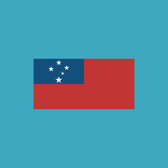 Samoa flag icon in flat design