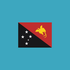Papua New Guinea flag icon in flat design