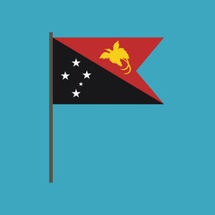 Papua New Guinea flag icon in flat design