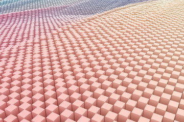 Abstract shape composition, geometric structure blocks. Wallpaper for graphic design.