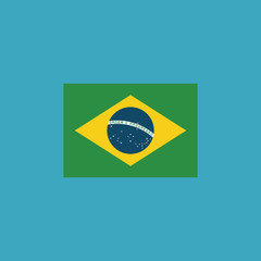 Brazil flag icon in flat design