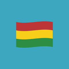 Bolivia flag icon in flat design