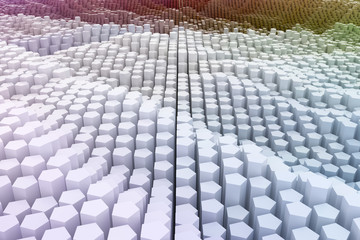 Fototapeta premium Shape composition, geometric structure blocks for design texture, background.