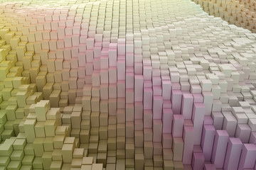 Abstract shape composition, geometric structure blocks. Wallpaper for graphic design.