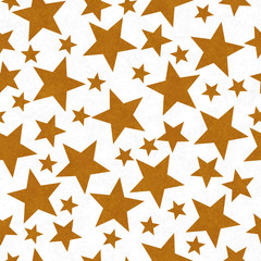 Gold and white star-shape seamless pattern background