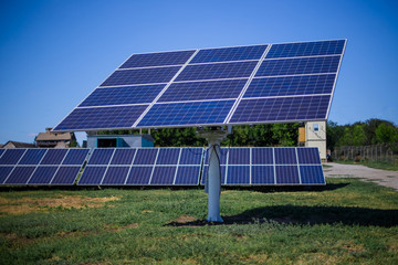The solar panel is on the tracker face