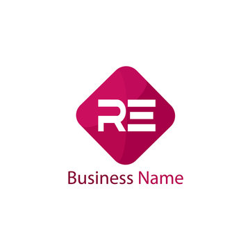 Initial Letter RE Logo Template Design