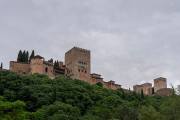 Fototapeta na wymiar Alcazaba nazarí de la alhambra de Granada, Andalucía
