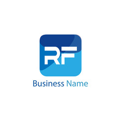 Initial Letter RF Logo Template Design