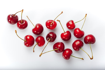 Obraz na płótnie Canvas Berries of red cherries