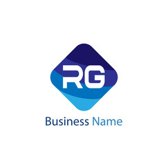 Initial Letter RG Logo Template Design
