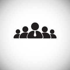 Business team people on white background icon