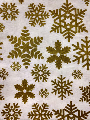 Decorative textile with christmas patterns