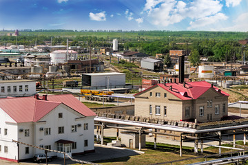 Russian refinery complex at summer daylight