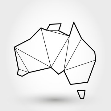 recommend clip art: black outline map of Australia
