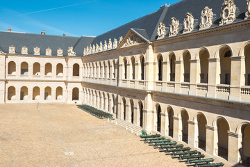 Fototapeta na wymiar Les Invalides in Paris - Great Court museum