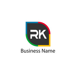 Fototapeta premium Initial Letter RK Logo Template Design