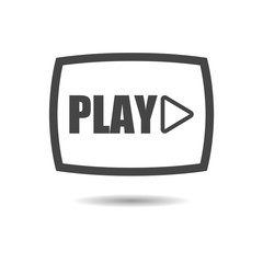 Black Video button, Play button, icon or logo