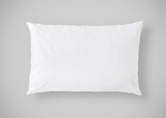 Pillow on white background isolated with clipping path for bedding mockup design template