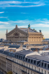 Naklejka premium Paris, view of the city, with the Opera in background, panorama 