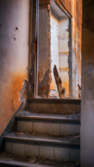 Inside an abandoned house