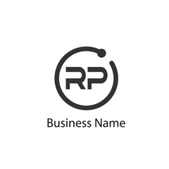 Initial Letter RP Logo Template Design