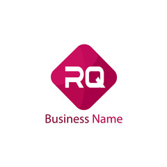 Initial Letter RQ Logo Template Design