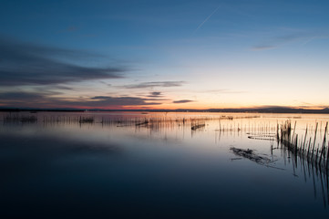 Atardecer en la Albufera de Valencia