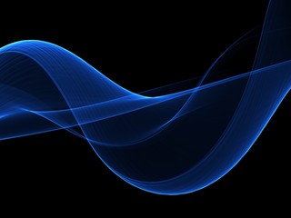  Abstract blue flow wave background