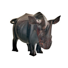 Obraz premium rysunek nosorożca mahoń na białym tle