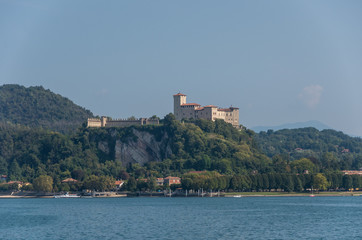 Fototapeta na wymiar Rocca di Angera, view from the lake Maggiore, Italy