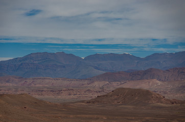 Fototapeta na wymiar Panorama of High Atlas mountain range in central Morocco. Northern Africa