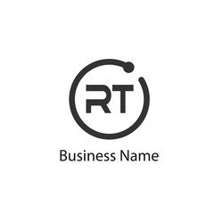 Initial Letter RT Logo Template Design