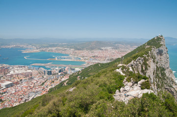 Fototapeta na wymiar Gibraltar Bay, Gibraltar, Britisches Überseegebiet