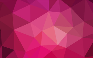 Obraz premium Light Pink vector polygonal pattern.