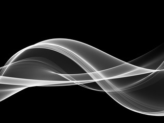  Abstract Black And White Wave Design