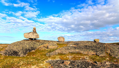 Stones in the Northern tundra