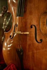 antique old cello shiny brown music instrument