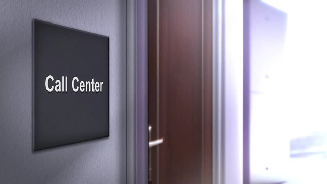 Modern interior building signage series - Call Center