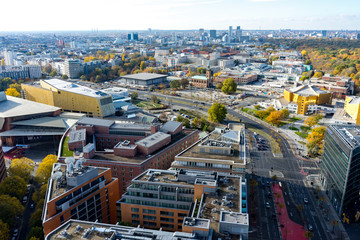 Berlin - Panoramblick vom Potsdamer Platz Richtung Westen