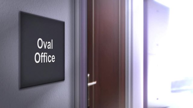 Modern interior building signage series - Oval Office